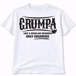 Grumpa Grandpa Graphic T Shirt Trendy Boutique Style Tee Mens White
